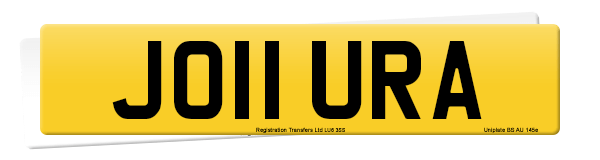 Registration number JO11 URA